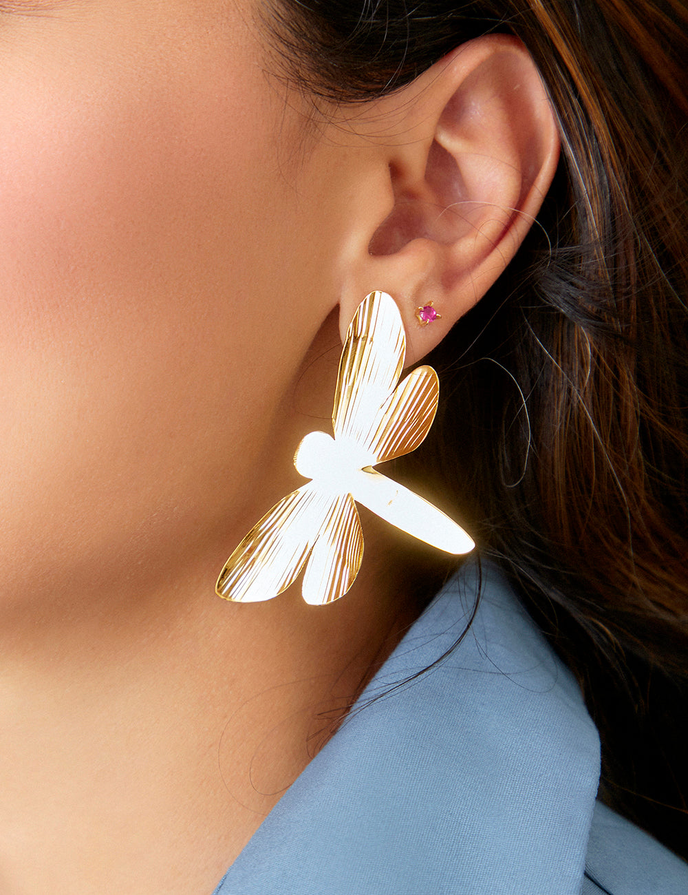 Aretes Blow - Dorado