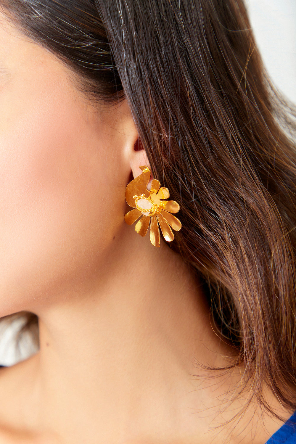 Aretes Peacock - Dorado