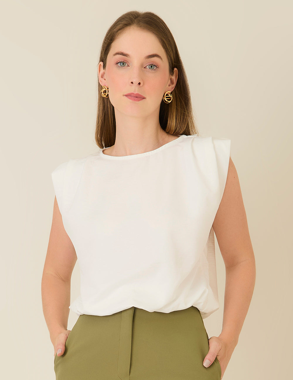 Blusa Twist - Marfil