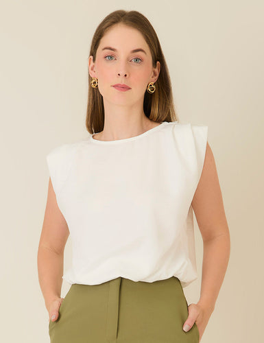 Blusa Twist - Marfil