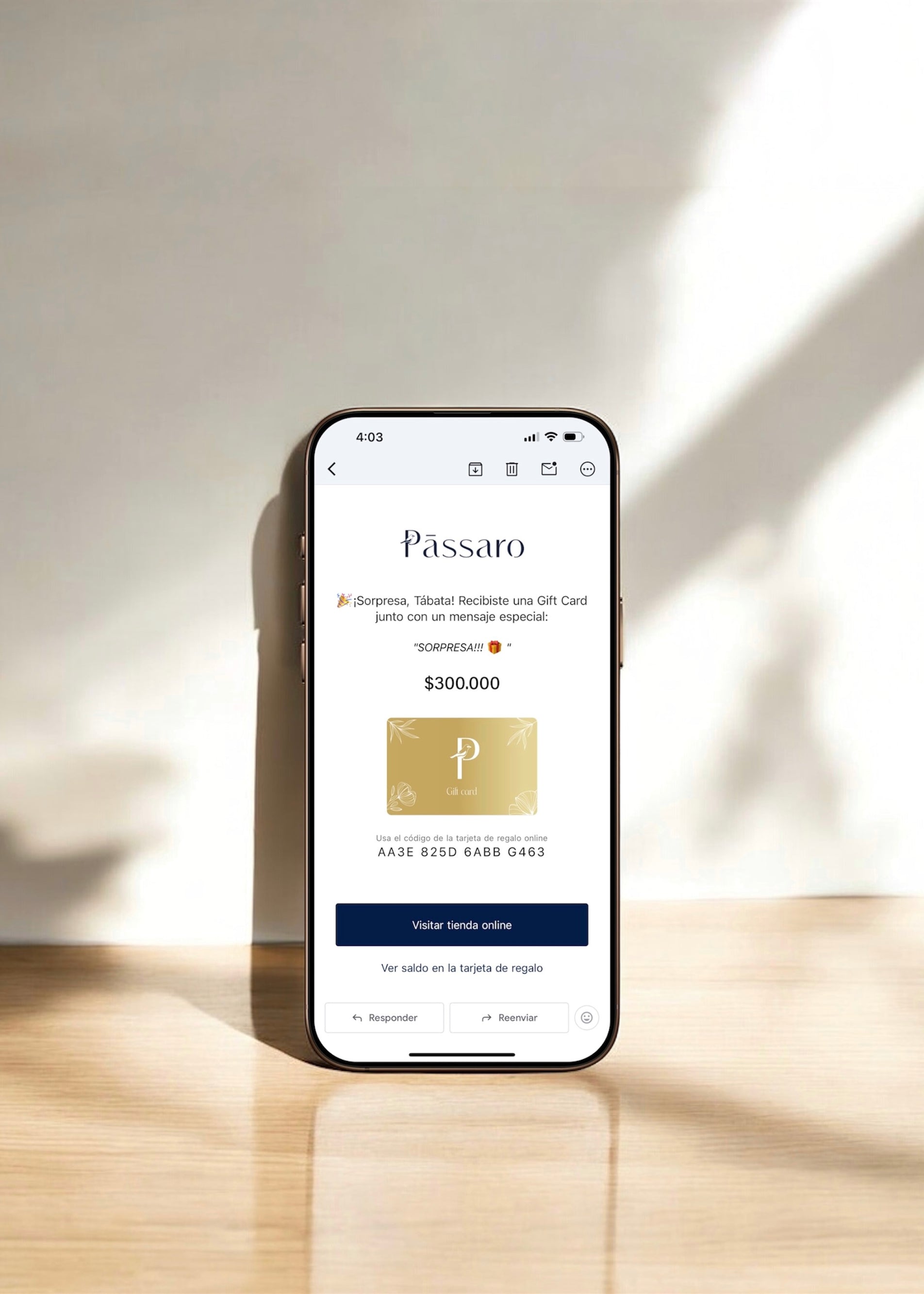 Gift Card Virtual - Redimible online