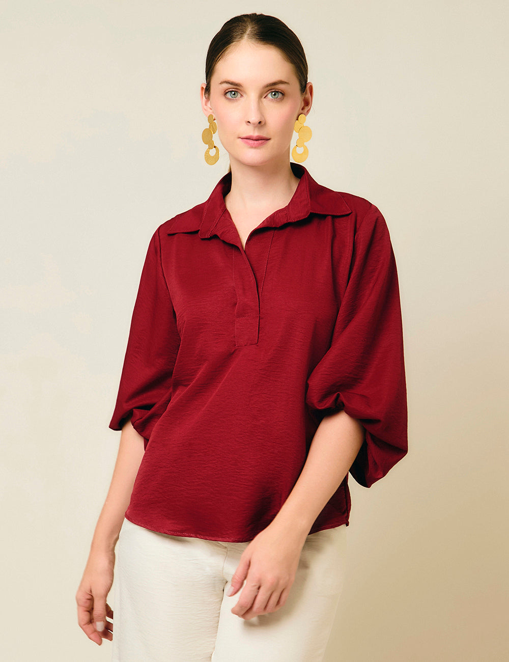 Blusa Merle - Vinotinto