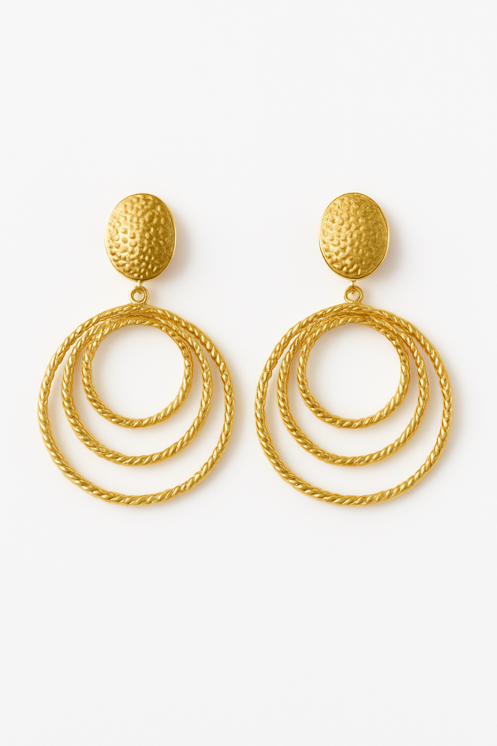 Aretes Espiral - Dorado