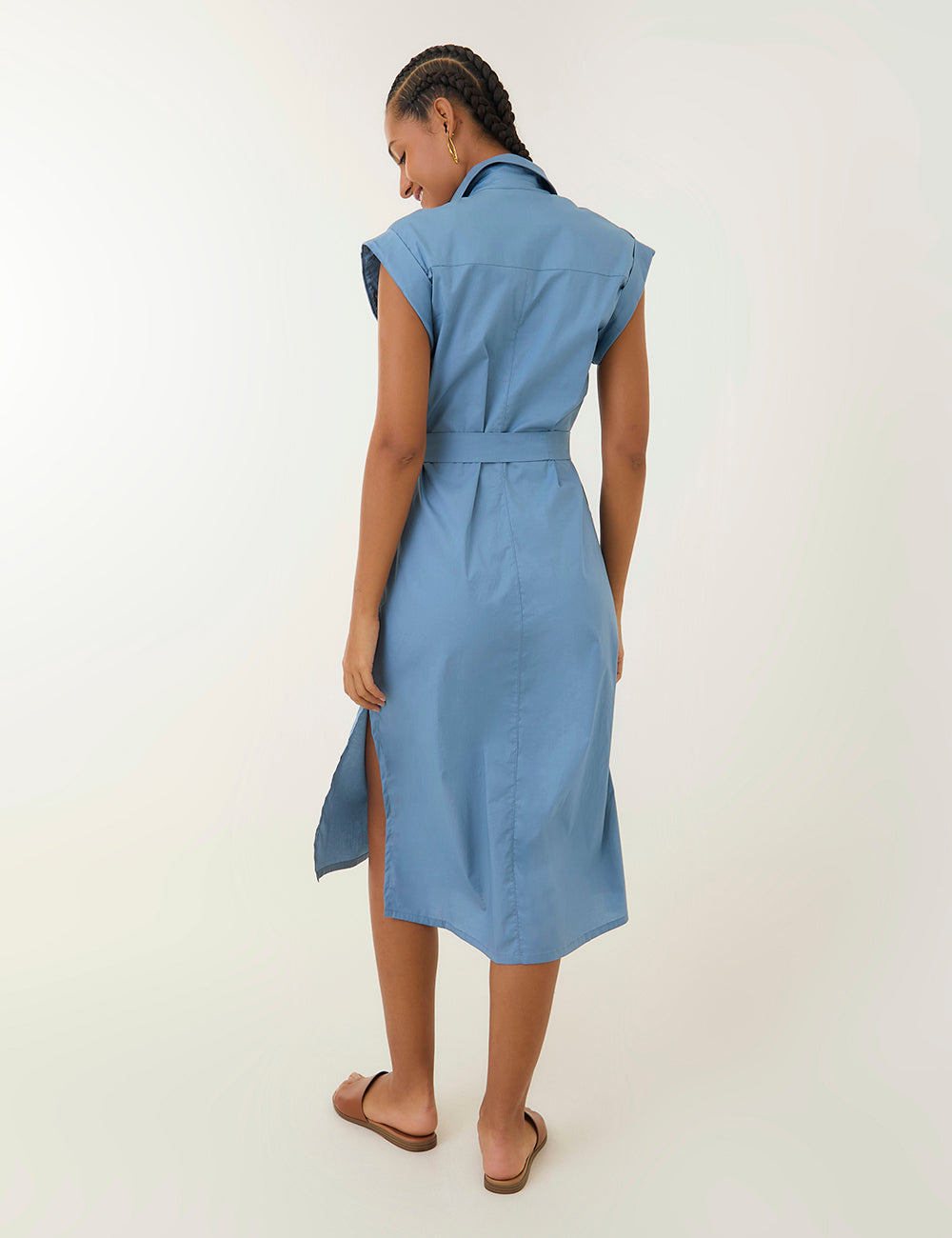Vestido Poplin - Azul C.