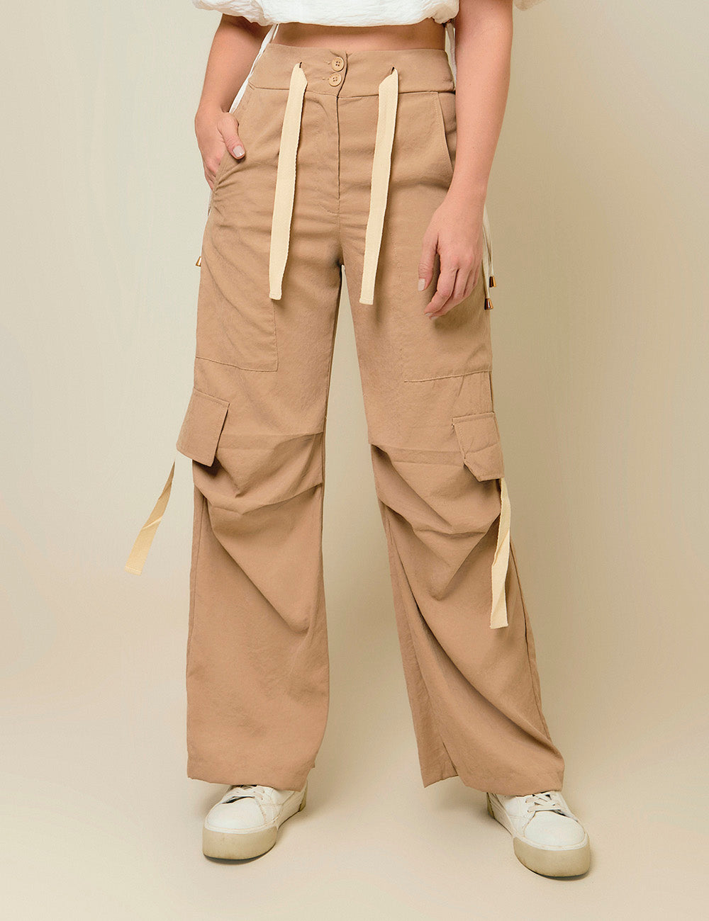 Pantalón Cargo - Camel
