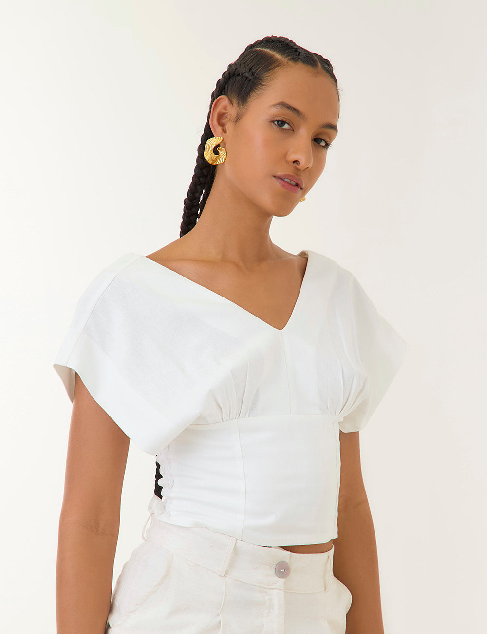 Blusa Lino - Marfil