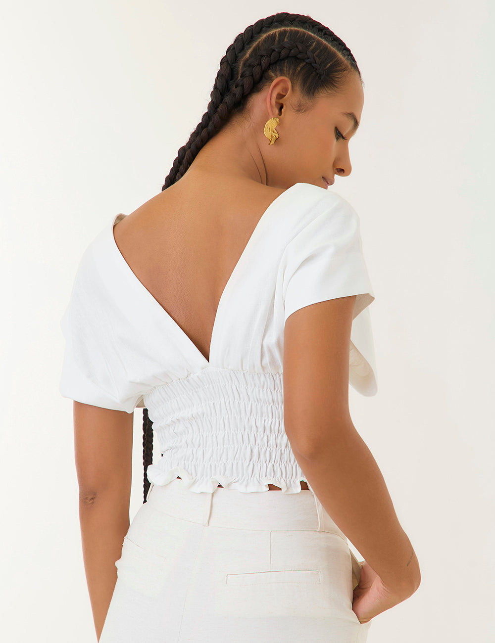 Blusa Lino - Marfil