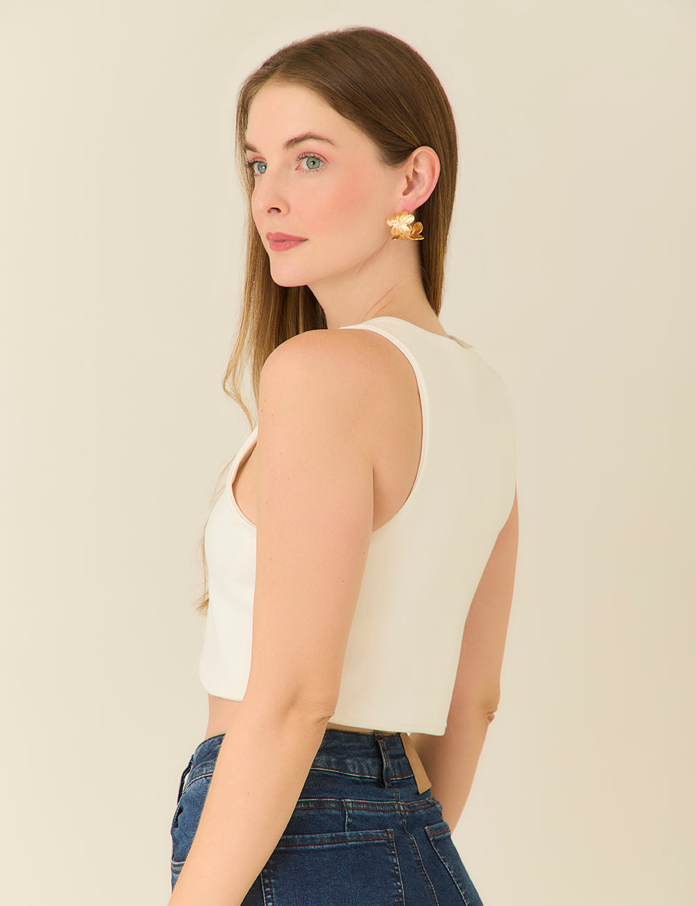 Crop Top Mars - Marfil