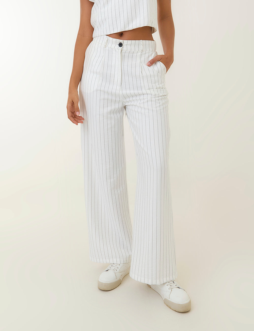 Pantalón Line - Marfil