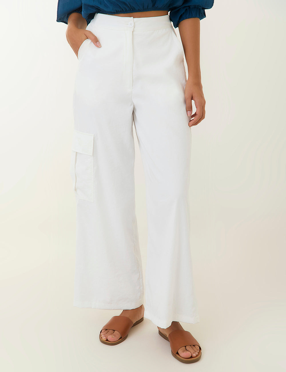 Pantalón Cargo - Marfil