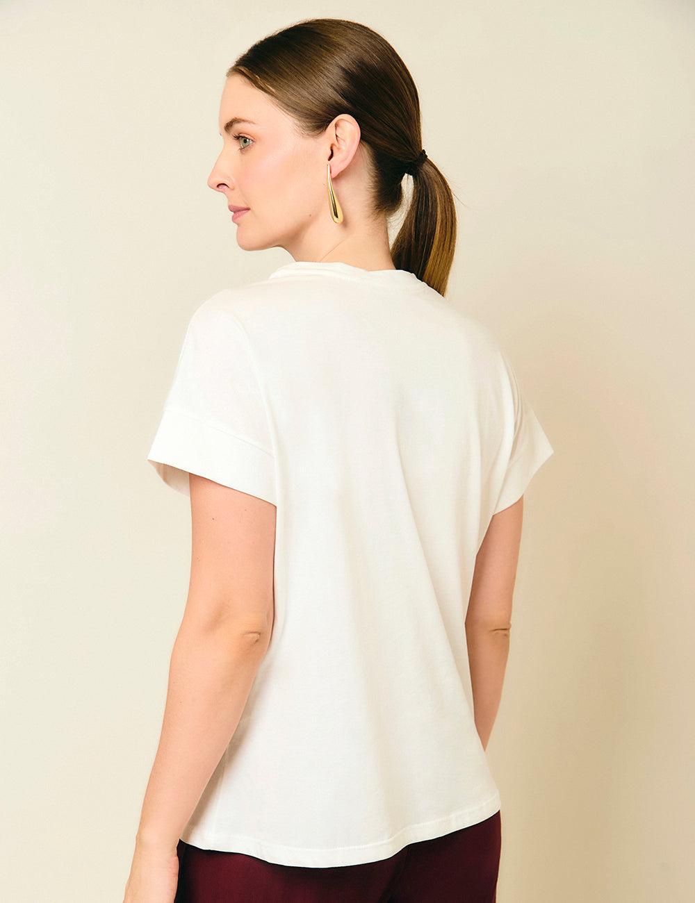Camiseta Life - Marfil