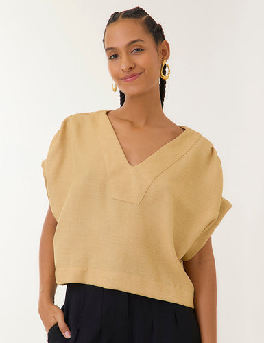 Blusa Ample - Mostaza