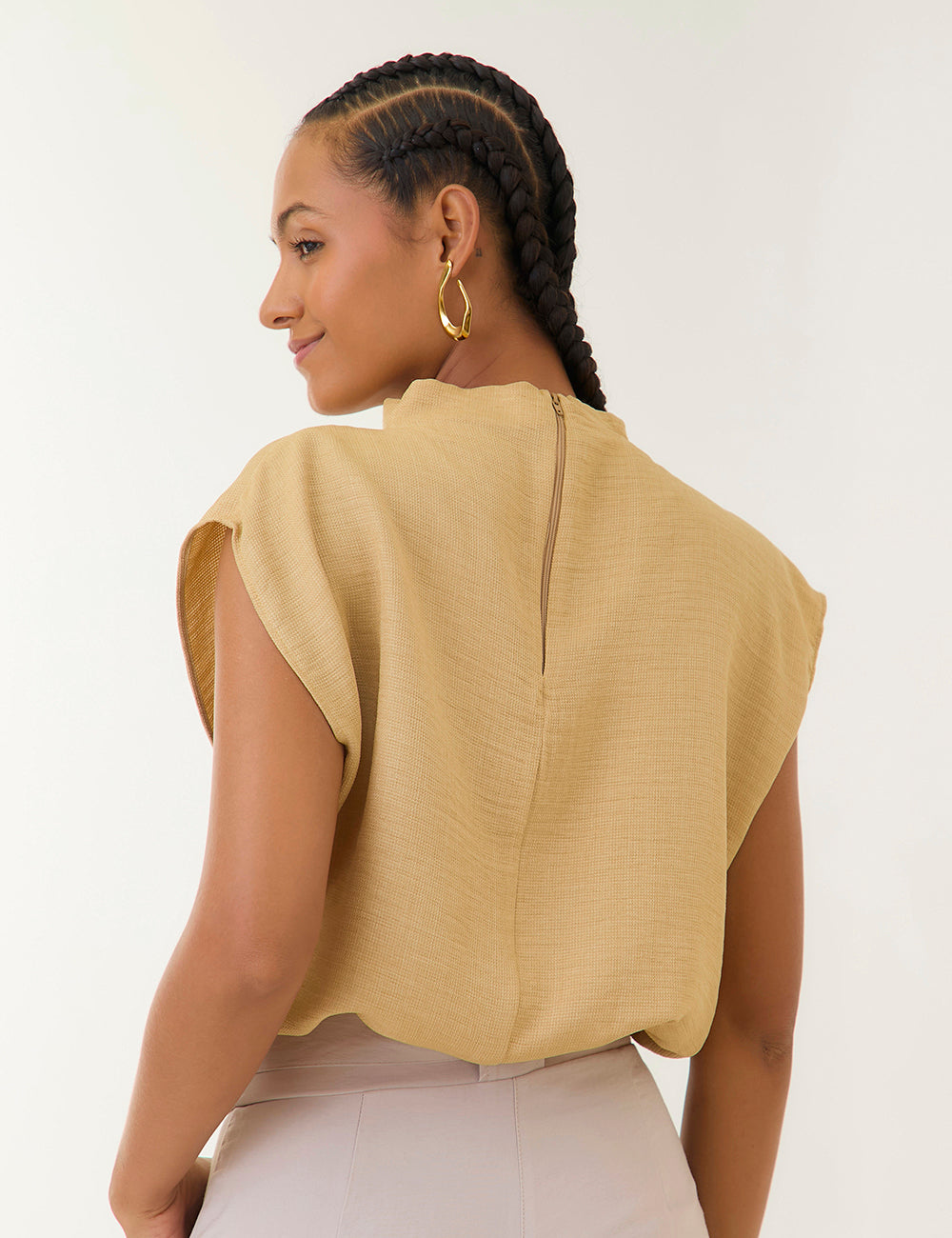 Blusa Fil - Mostaza