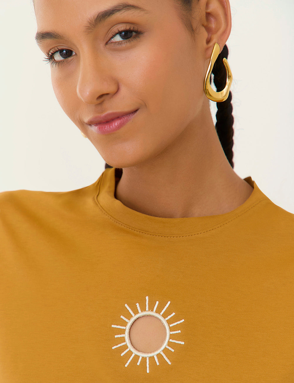 Camiseta Sun - Mostaza
