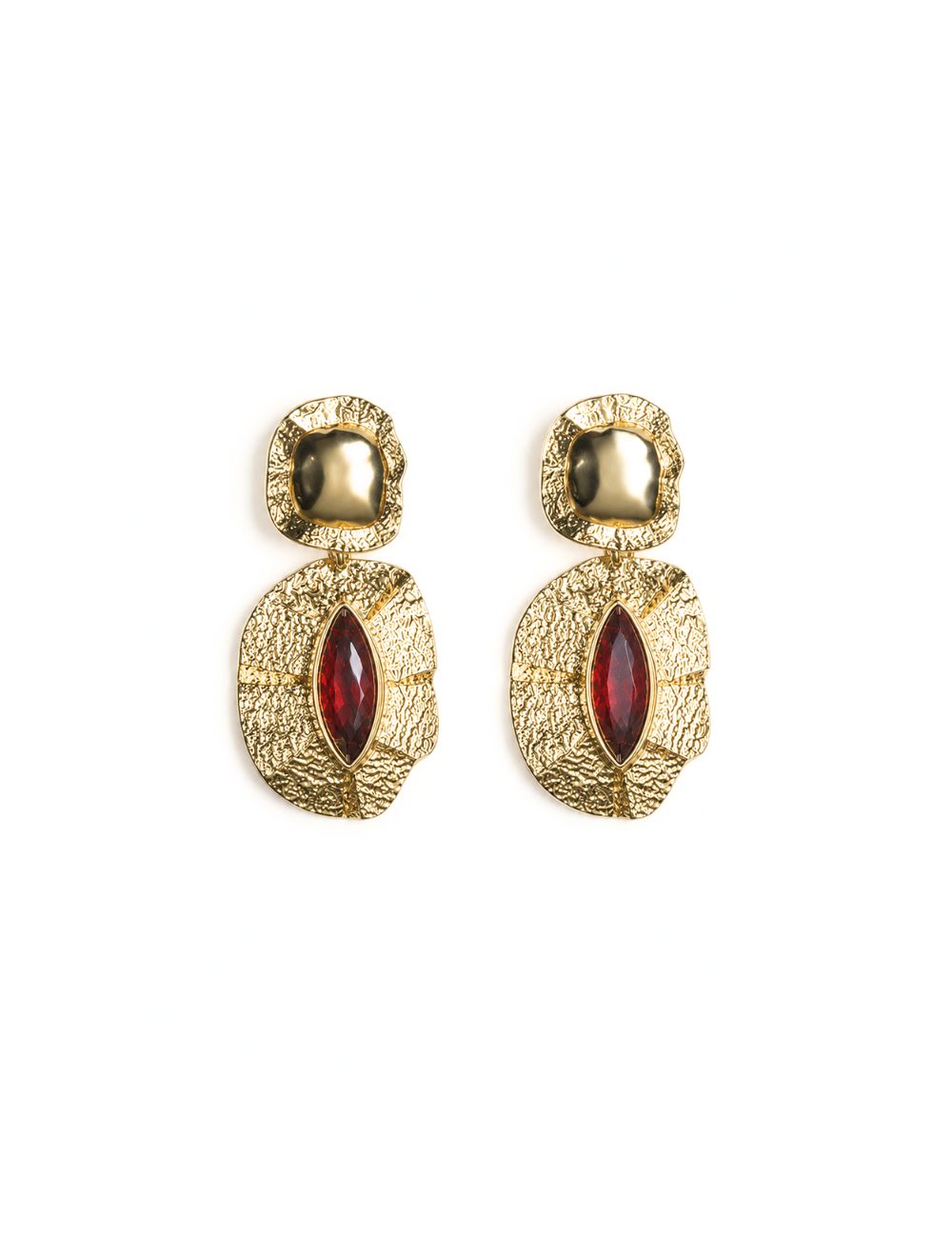 Aretes Gema - Dorado