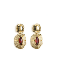Aretes Gema - Dorado