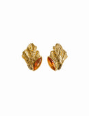 Aretes Coral - Dorado