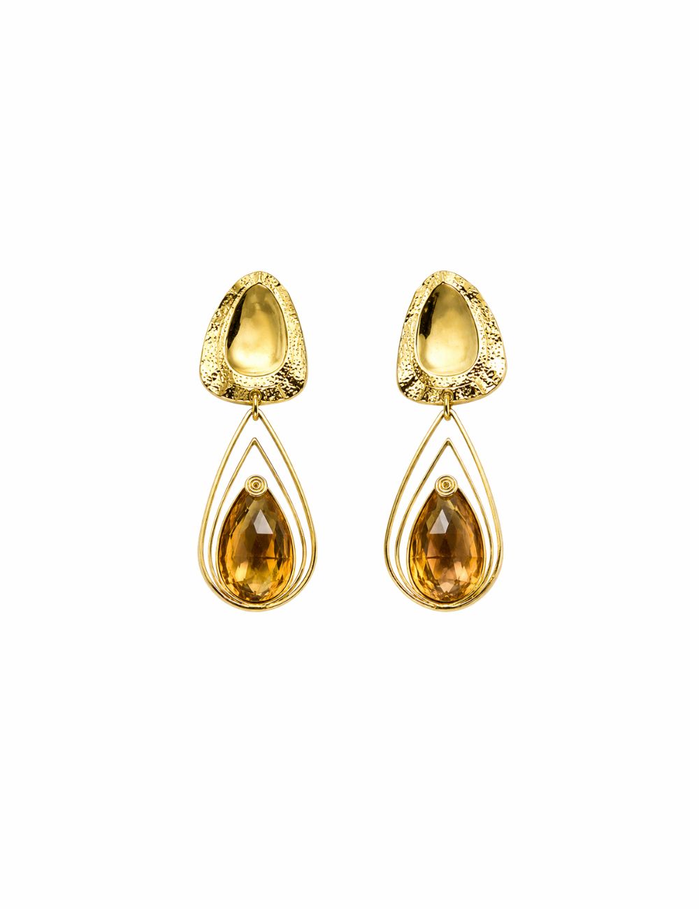 Aretes Ámbar - Dorado
