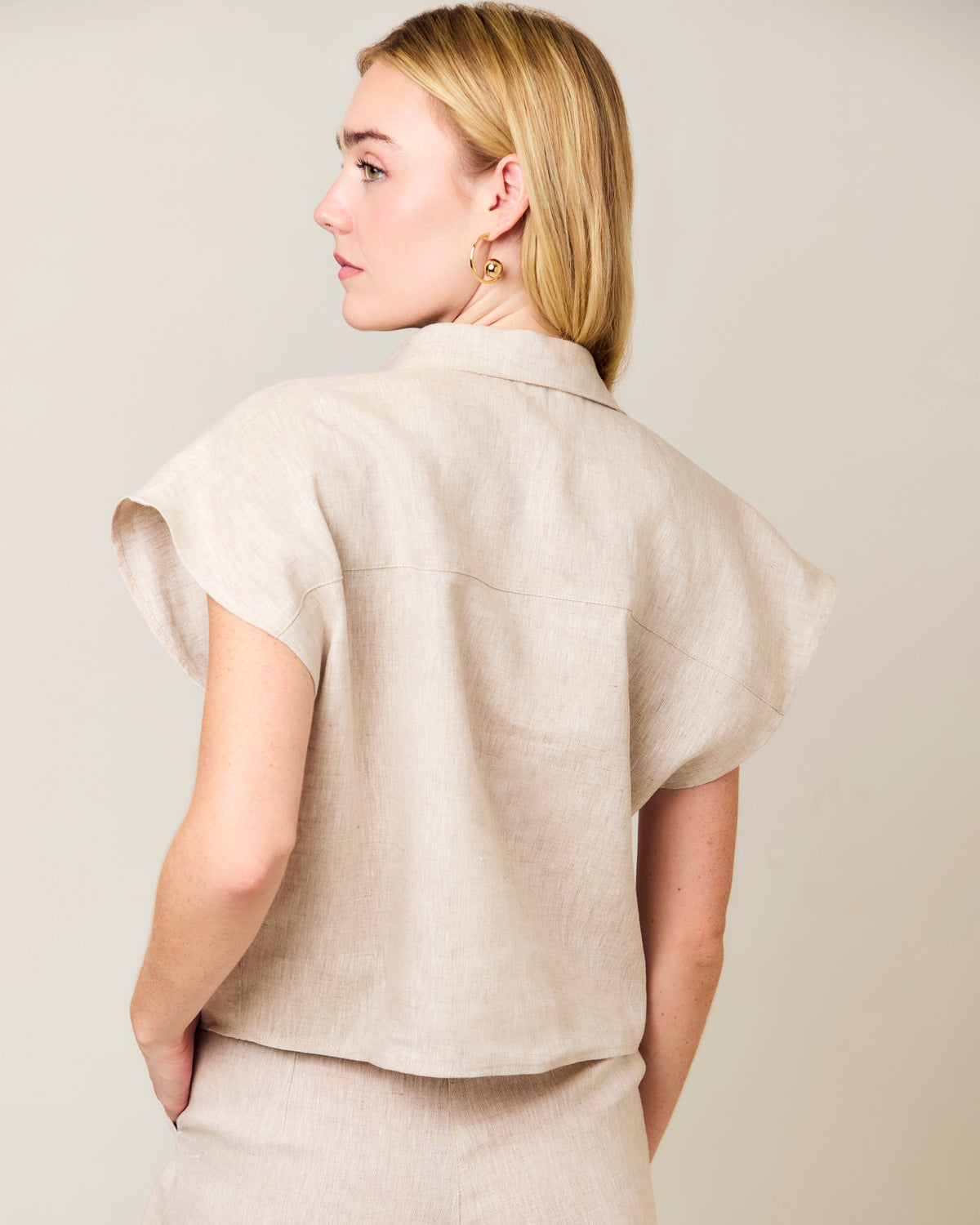 Blusa Lino Puro - Arena
