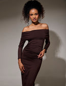 Vestido Destello - Café