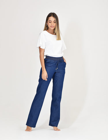 Chambray Pants - Blue