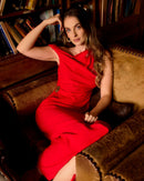 Vestido Asimétrico - Rojo