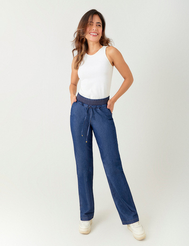 Pantalón Chambray - Azul Índigo