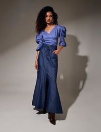 Falda Celeste - Denim