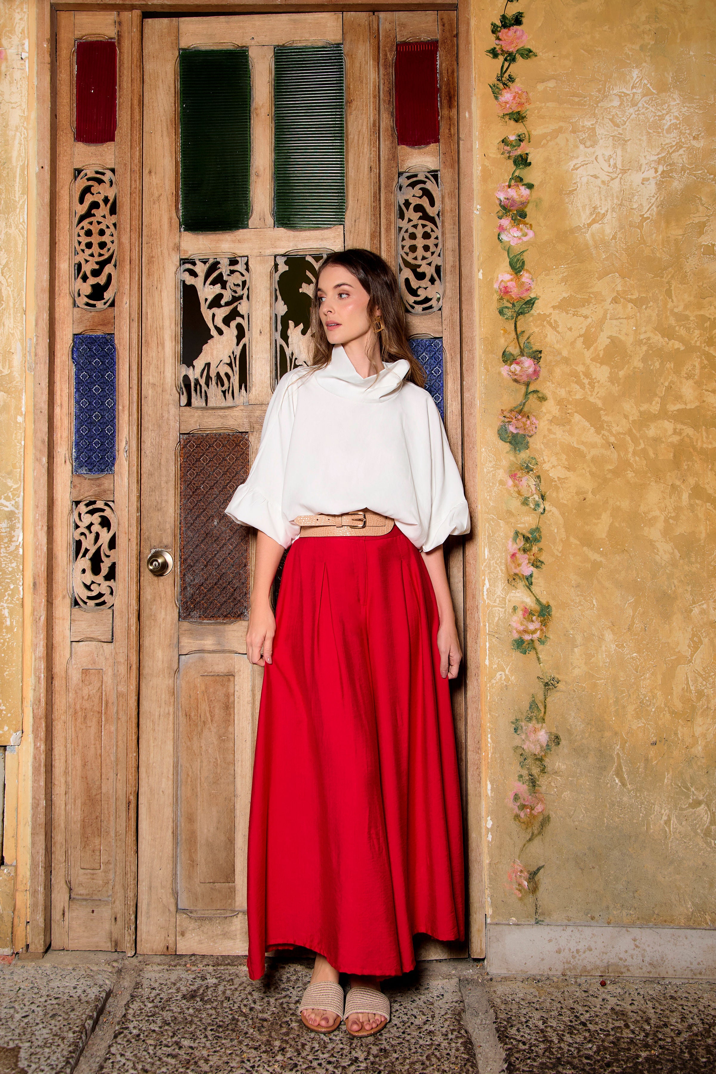 Falda Pantalón Alma - Rojo