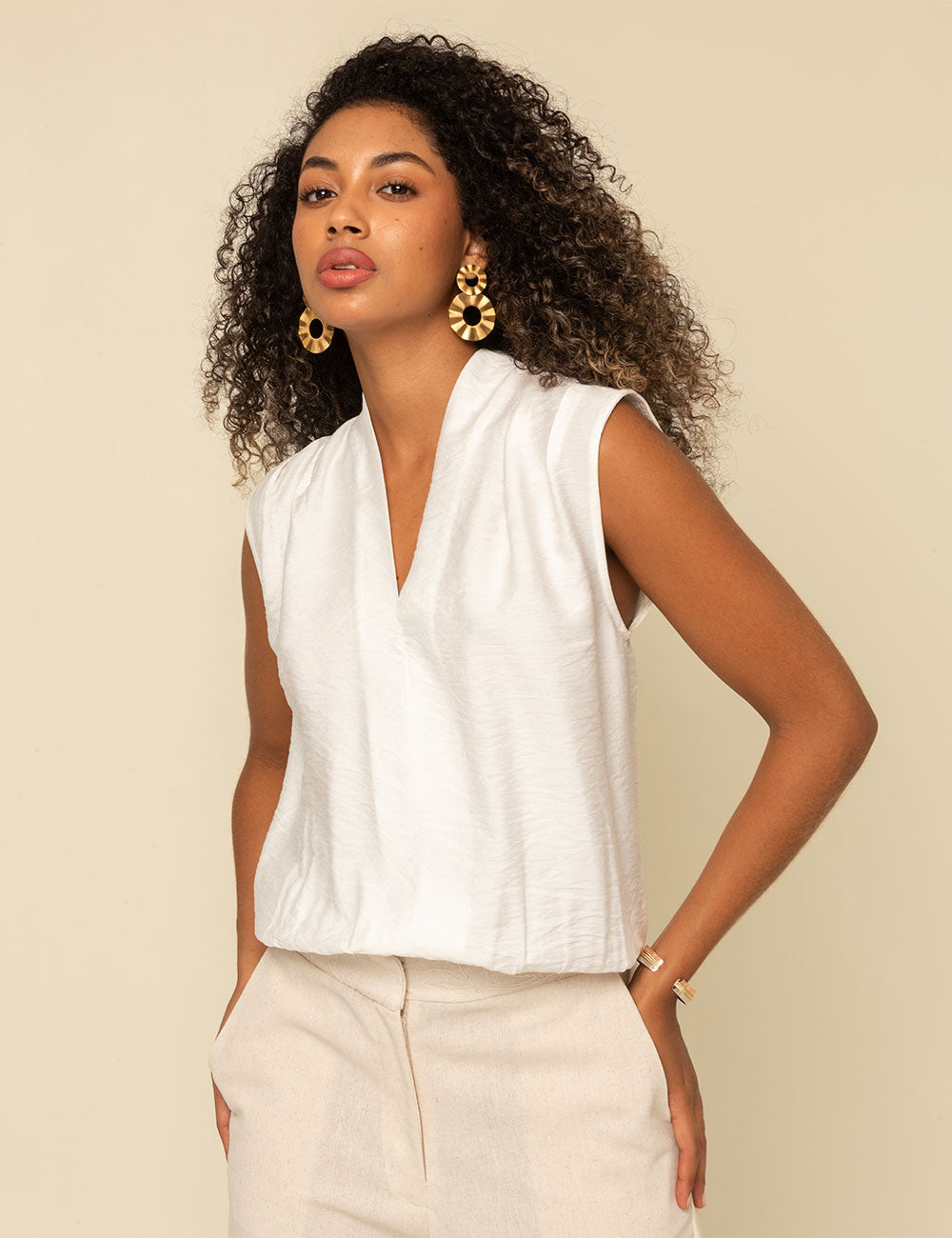 Blusa Seline - Marfil