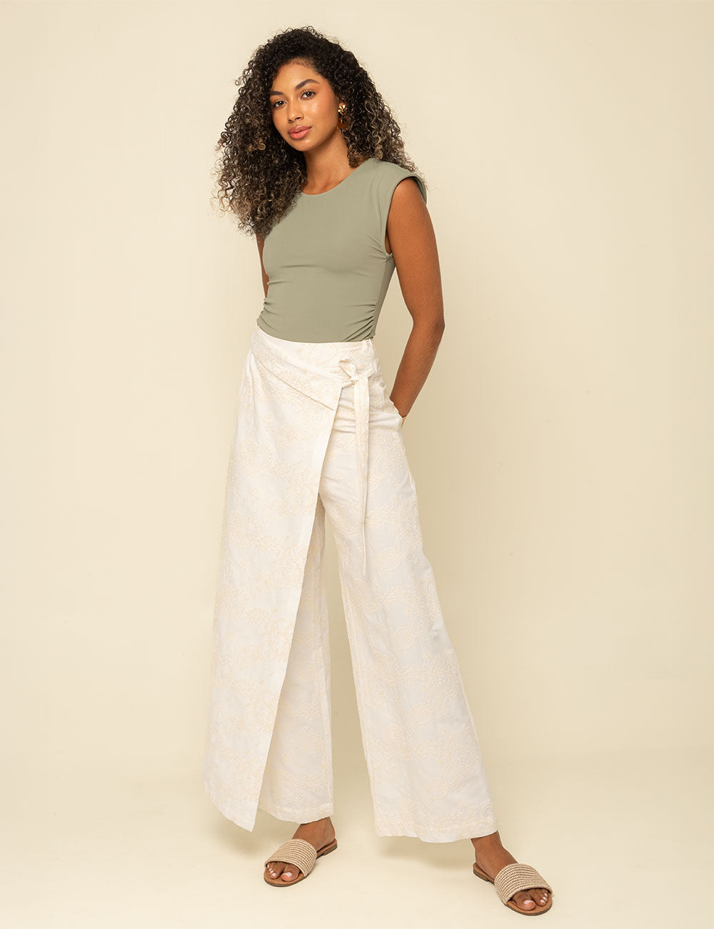 Falda Pantalón Ventura - Marfil