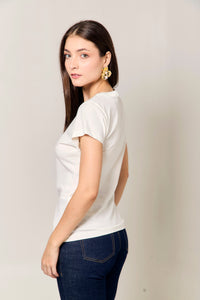 Camiseta a-mar - Marfil Tortuga