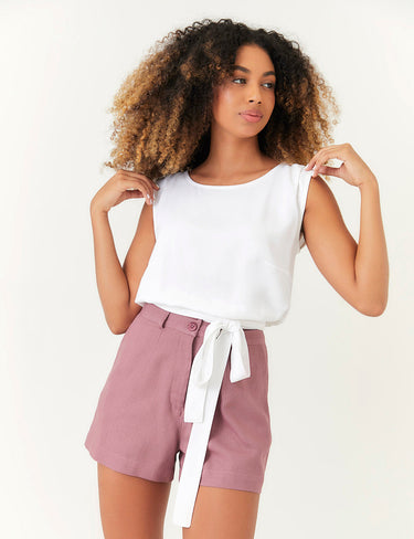 Short Linen - Lila