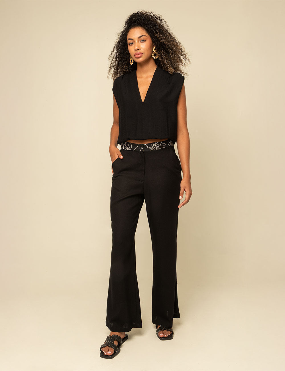 Pantalón Floréa - Negro