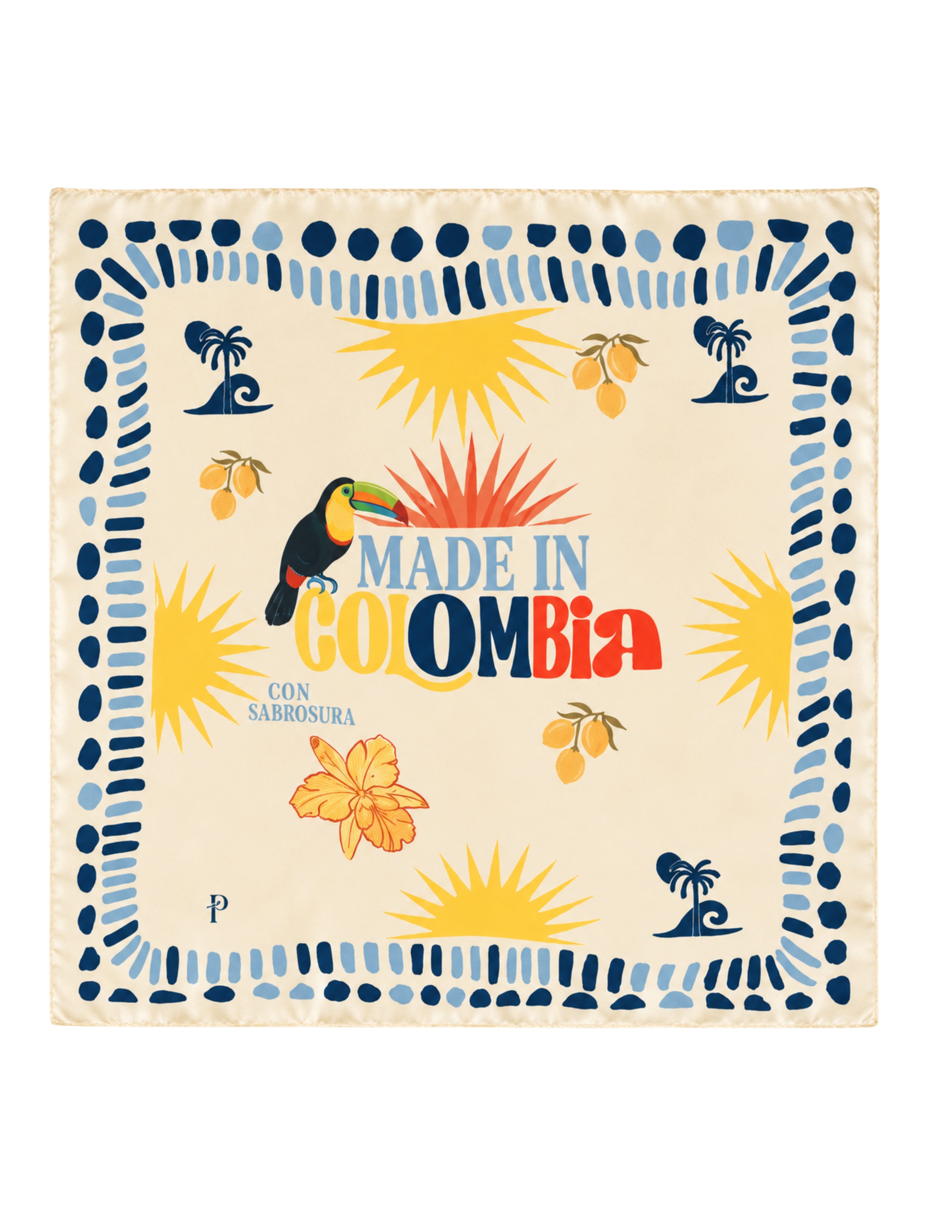 Pañoleta Colombia - Estampado Tropical