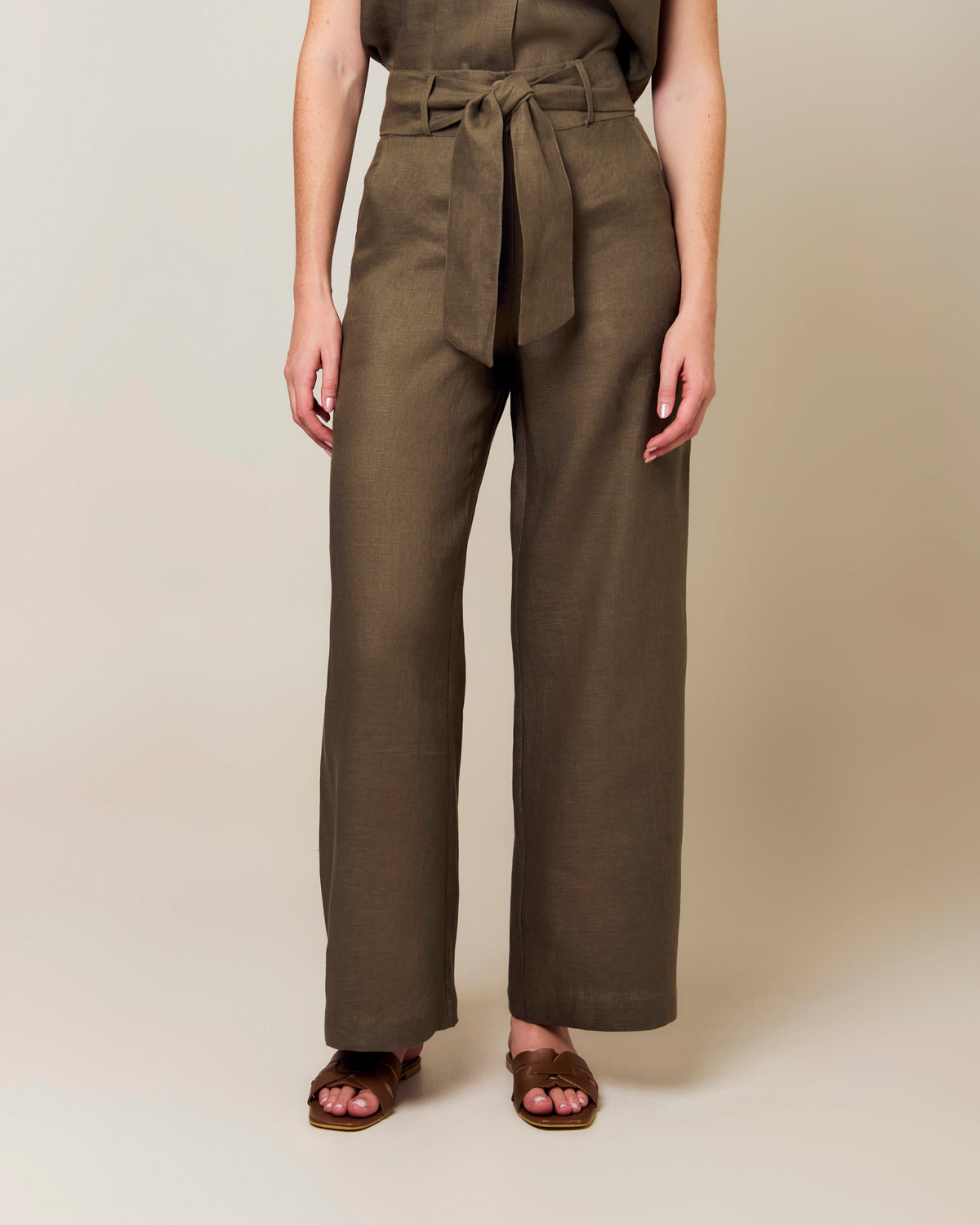 Pantalón Lino Puro - Verde