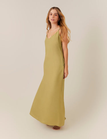 Vestido Natural - Verde