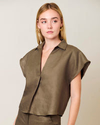 Blusa Lino Puro - Verde