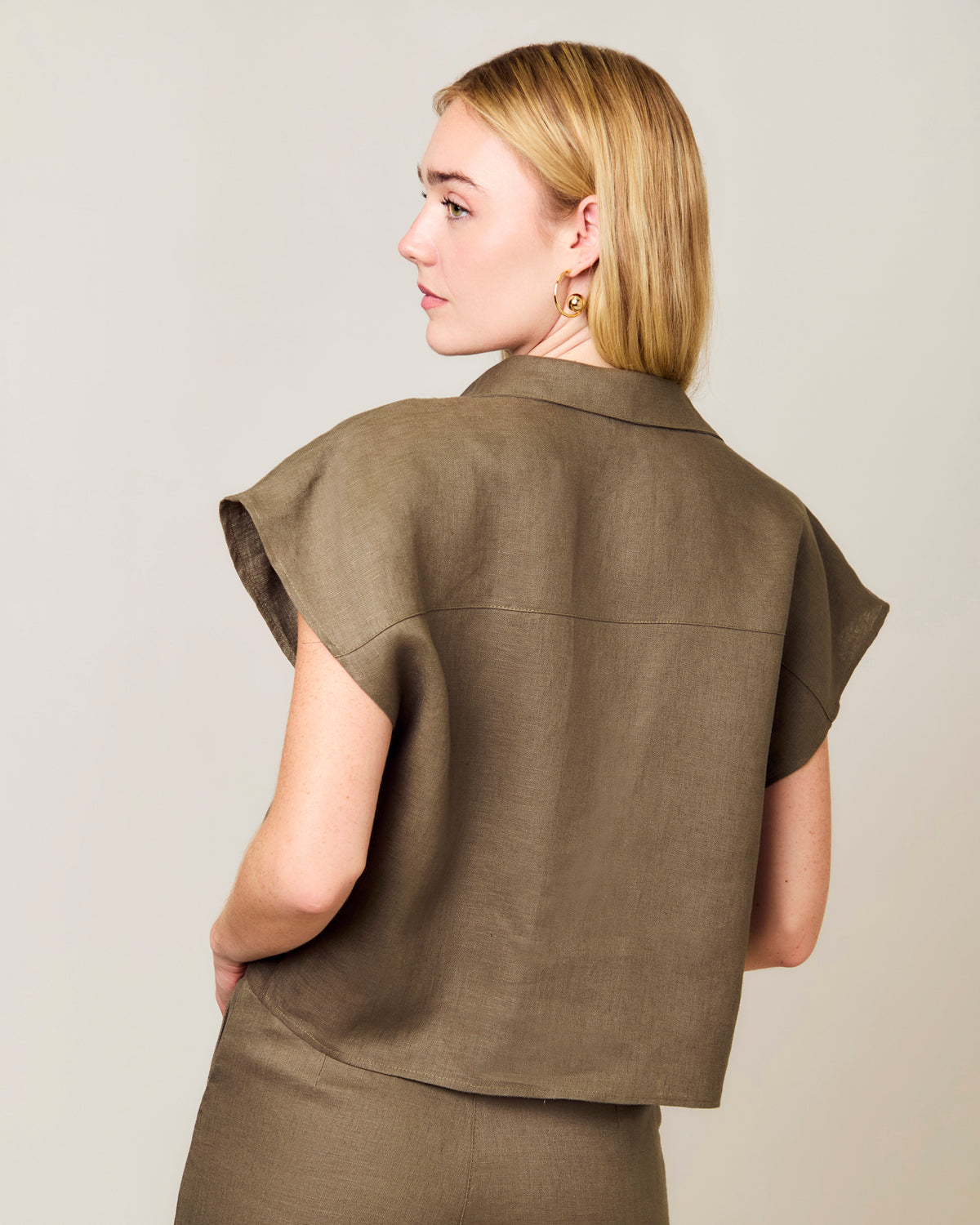 Blusa Lino Puro - Verde