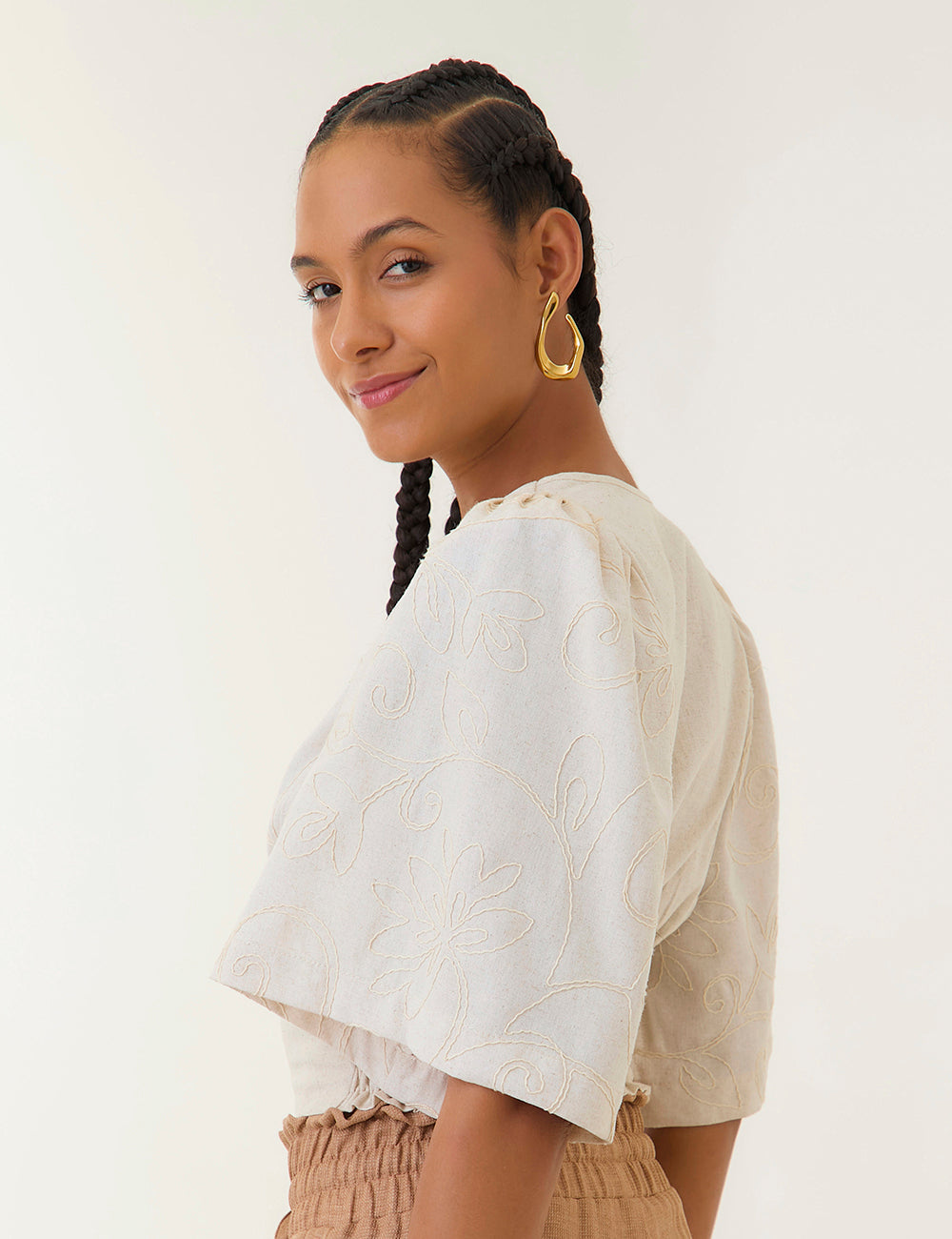 Blusa Bordada - Arena