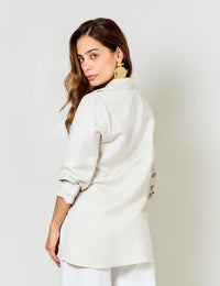 Camisero Lino Puro - Arena