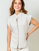 Blusa Lino Puro - Arena