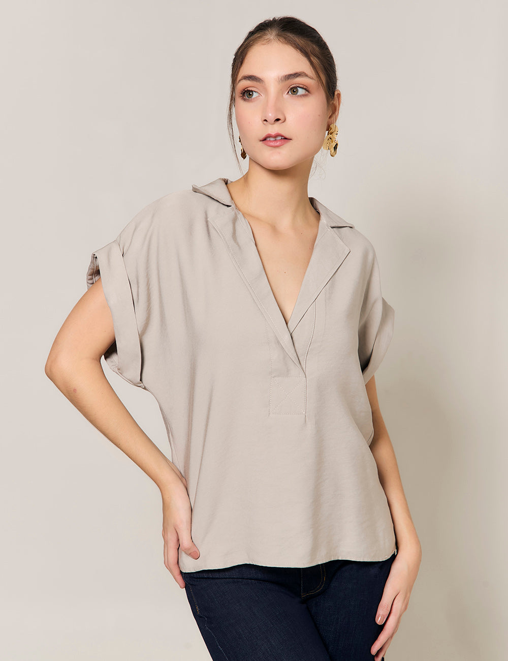 Blusa Ideal - Arena Oscuro.