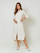 Vestido Lino Puro - Arena