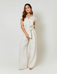 Pantalón Lino Puro - Arena