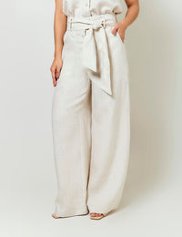 Pantalón Lino Puro - Arena