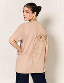 Camiseta Bordada - Arena