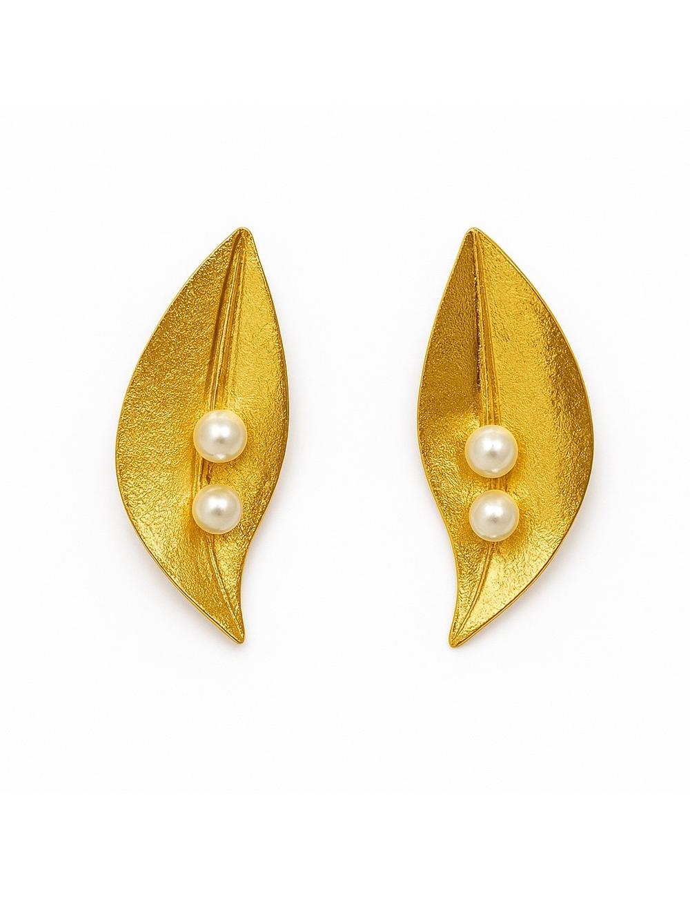 Aretes Perla - Dorado