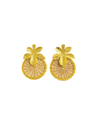 Aretes Flora - Dorado