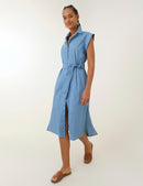 Vestido Poplin - Azul C.